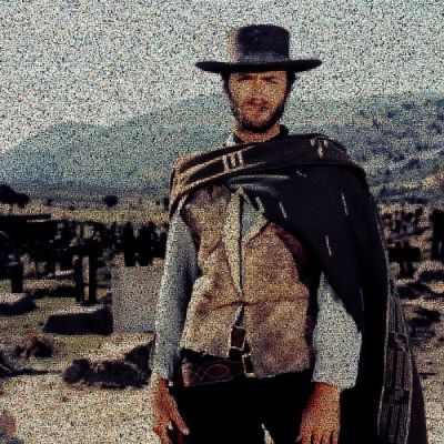 Crypto Clint Eastwood - Le bon la brute et le truand - Format XL 60x60 - Clint Eastwood | Catawiki