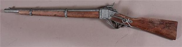 PROP GUN SIGNED BY WESTERN STARS: JOHN AGAN, JOHN MITCHIM, HARRY CARY, PILAR WAYNE(JOHN’S WIFE) W/ C.O.A | Apple Tree Auction Center