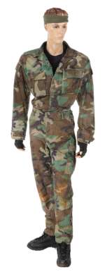 Lot 1740 - Bruce Willis "Lt. A.K. Waters" camo costume from Tears of the Sun.