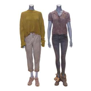 FEAR THE WALKING DEAD (2015-2023) - Lot #192: Alicia Clark‘s (Alycia Debnam-Carey) Pea Green Sweater Costume and Leopard-Print Shirt Costume