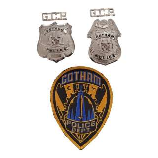 Batman And Robin (1997) | Set of Gotham City Police Department Badges, Pins, and Patch | Propstore