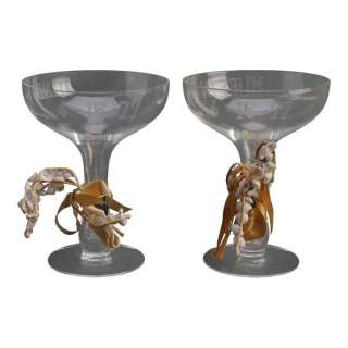 WEDDING, A (1978) - Lot #1310 : Dino Corelli‘s (Desi Arnaz, Jr.) and Muffin Brenner‘s (Amy Stryker) Wedding Glasses