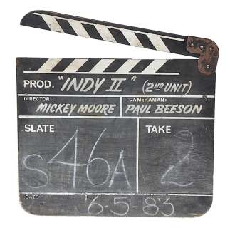 Indiana Jones and the Temple of Doom - Production Clapper Board | ScreenUsed