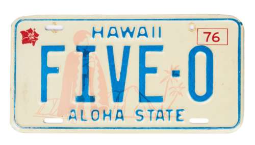 Lot 1270 - HAWAII FIVE-0: LICENSE PLATE PROP