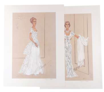 Lot 94 - A Pair of 1940s Hollywood Costume Design Lithographs.
