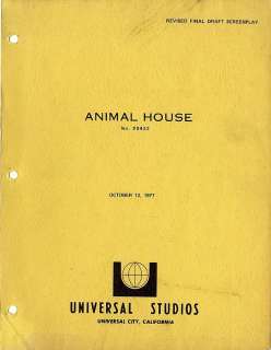 Lot 608 - Original Animal House revised final draft.