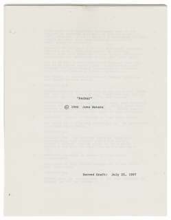 [SCRIPT]. (WATERS, John). Pecker. (Fine Line Features, 1998... | Potter & Potter