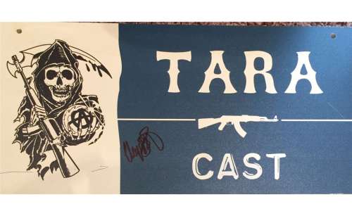 Sons of Anarchy TARAs one of a kind trailer sign with her characters name and show logo from her on | Piece of the Past