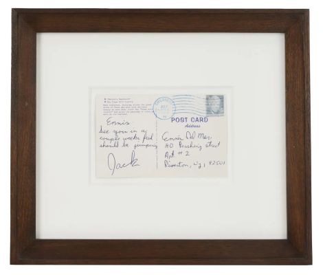 Brokeback Mountain - Lot ##313 - Screen-Used "Fish Should Be Jumping" Postcard from Jack to Ennis