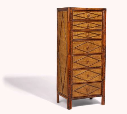 And Just Like That… | Lot #468 - Carrie Bradshaw’s Bamboo and Rattan Chest of Drawers | Julien’s