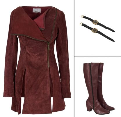 Jerry Weintraub | Lot #121 - “The Avengers” Emma Peel (Uma Thurman) Ensemble (A) | Julien’s