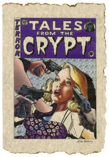 TALES FROM THE CRYPT (1989-1996) - Lot #1037 : Screen-Matched Printed Mike Vosburg "The Assassin" Cover Artwork