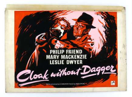 Cloak Without Dagger (1956) - Original hand painted poster artwork, directed by Joseph Stirling,… | Ewbank’s