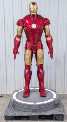 Lot 3278 - 7ft Life Size Iron Man Mark III Prop Statue w/ Lighted Features By Sideshow / Marvel Comics | misc / divers