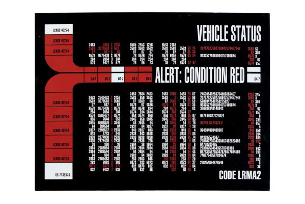 Star Trek: Deep Space Nine | Lot 388 - USS Defiant Red Alert LCARS Panel | Julien’s