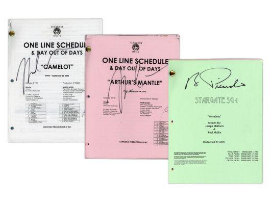 Lot 222 - (3) Stargate SG-1 Signed Production Scripts | Weiss Auctions
