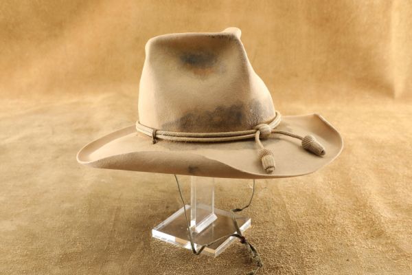 Lot 2128 - Vintage 1960s John Wayne Batjac Productions Studio Marked Film Worn Movie Prop 3X Beaver Cowboy Hat | Other auctions