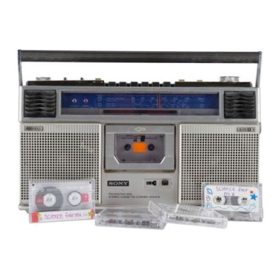 GHOSTBUSTERS (2016) - Lot #206 : Dr. Abby Yates‘ (as played by Melissa McCarthy) Screen-Matched Boombox with Four "Science Fair Mix" Cassette Tapes