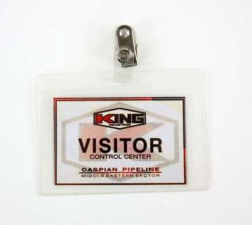 James Bond The World is Not Enough - King Industries Visitor laminated badge from the film starring… | Ewbank’s