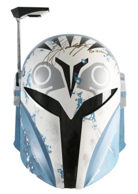 Katee Sackhoff as Bo-Katan Kryze in Star Wars: The Mandalorian (JSA) Signed Hasbro Black Series Prop Replica Helmet with Character Name | SWAU