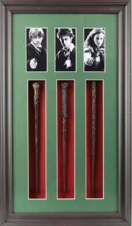 Lot 1386 - Harry Potter - Three licensed replica Wands of Harry Potter, Hermione Granger & Ron Weasley by…