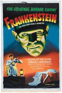FRANKENSTEIN MOVIE POSTER RECREATION ORIGINAL ART. | Hake’s