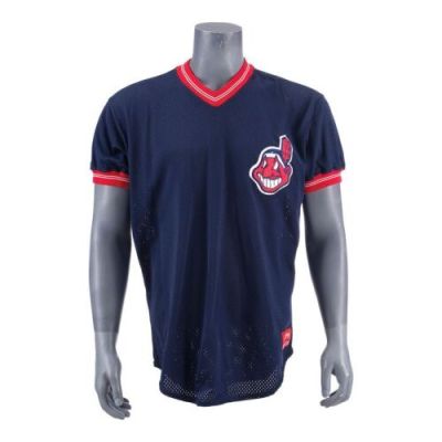 MAJOR LEAGUE (1989) - Lot #962 : Planet Hollywood Collection: Charlie Sheen-Autographed Ricky "Wild Thing" Vaughn‘s (Sheen) Cleveland Indians Warm-Up Jersey
