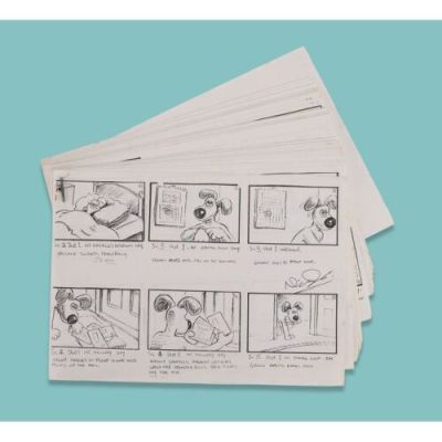 Wallace & Gromit: the Wrong Trousers (1993) | Lot  18. Complete Production Copy of Storyboards Signed by Nick Park | Propstore