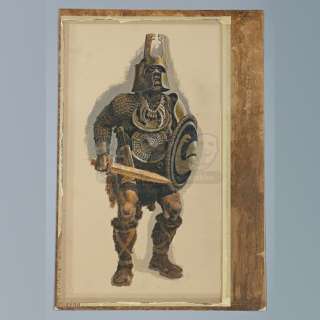 CONAN THE BARBARIAN (1982) - Lot 133 - Ron Cobb Hand-Drawn Raider Commander Artwork