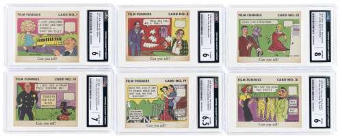 1935 GUM INC. FILM FUNNIES (WITHOUT NAMES) CARD SET CGC GRADED, PLUS WRAPPER. | Hake’s