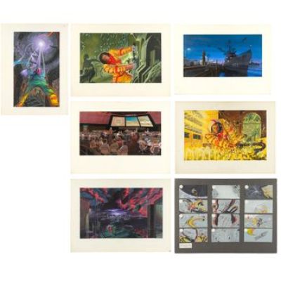 The Philadelphia Experiment | Set of Seven Framed Hand-Illustrated Concept and Storyboard Artworks | Propstore (Buy Now)