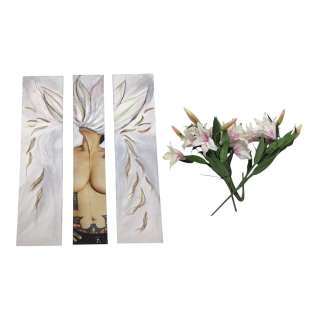 Novocaine Sherry (Amber Midthunder) Screen Used 3 Piece Canvas Art Set & Fake Flower Arrangement | VIP Fan Auctions