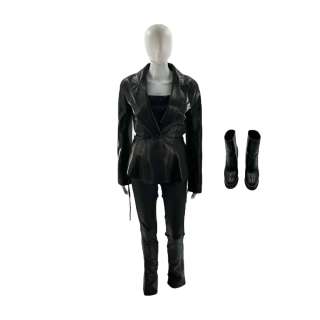 Lot #22: The Pickup Zoe Screen Worn Boots, Leather Jacket, Jeans & Corset Ch 2 Sc 161-162