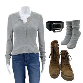 Scream VI Sam Carpenter Screen Worn Stunt Double Shirt, Tank Top, Jeans, Boots, Socks & Belt Ch 2 Sc 44-84 | VIP Fan Auctions