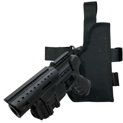 Lot 106: Terra Nova (2011) Colony Guard Screen Used Prop Gun & Gun Holster | VIP Fan Auctions