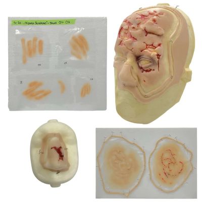 Lot 34: The Last Voyage of the Demeter Olgaren (Stefan Kapicic) Production Used Stunt Forehead Prosthetic, Nose Prosthetic, 2 Wound Prosthetics & 5 Scratch Prosthetics | VIP Fan Auctions