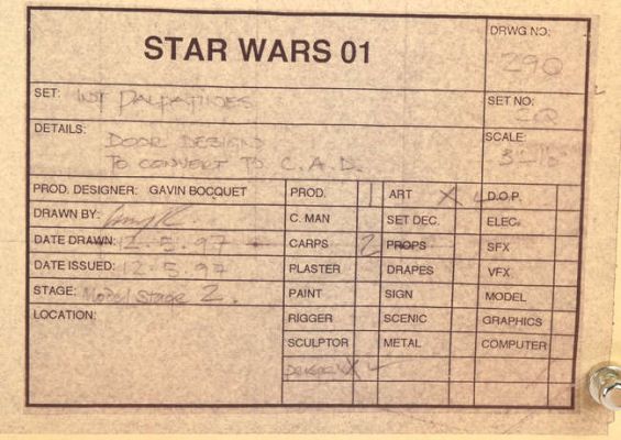 Lot 6347 - Star Wars - Episode 1: The Phantom Menace (1999) Collection of 7 Blueprints Including ’Anakins’… | Ewbank’s
