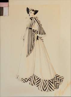 Lot 33 - Walter Plunkett costume sketch of Vivien Leigh as ‘Scarlett O‘Hara‘ from Gone With the Wind.