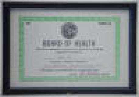 Seinfeld - Framed Board of Health Certificate from Monk’s Café on “Seinfeld”