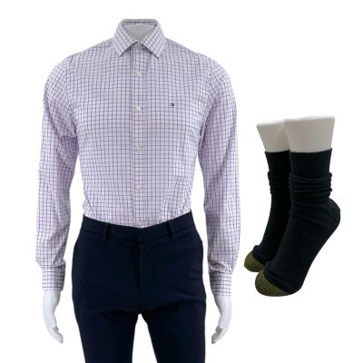 Lot 98: Poker Face Season 2 Luca Clark (Simon Helberg) Production Worn Button-Up Shirt, Pants & Socks Ss 2 | VIP Fan Auctions
