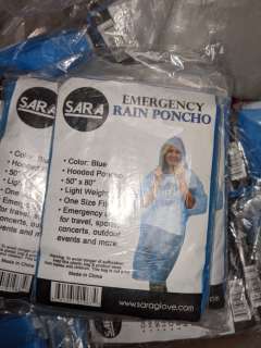 Box of Hand Warmers and Rain Ponchos from Sci Fi Show | Direct Liquidation