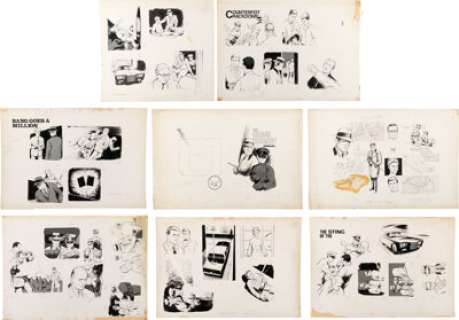 The Green Hornet (1936-Present), Group of (8) Original Artworks.