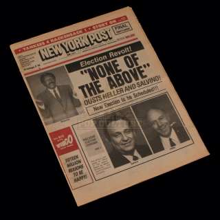 Lot 73 - Brewster‘s Millions – Prop “New York Post” Newspaper – A396
