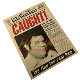 Lot 344 - Summer of Sam (1999) - "Caught" Newspaper