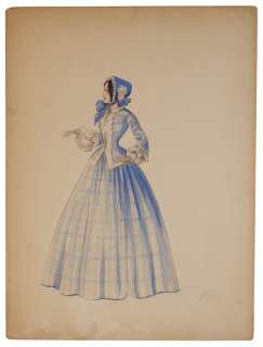 Oscar Winning Costume Designer, Arlington Valles Original Sketch | Nate Sanders