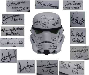 Star Wars Cast-Signed Stormtrooper Helmet -- Signed by All Stars of ’’Star Wars’’ and ’’The Empire Strikes Back’’, Including Carrie Fisher, Harrison Ford and Mark Hamill | Nate Sanders