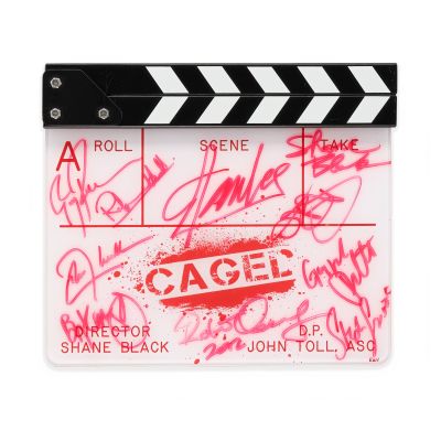 2012-13 Cast-Signed Don Earl Production Clapperboard from Iron Man 3 (Under Working Title "Caged Heat") - Featuring Robert Downey Jr., Stan Lee, Gwyneth Paltrow (10 Signatures) - Beckett LOA, Grad LOA | Goldin