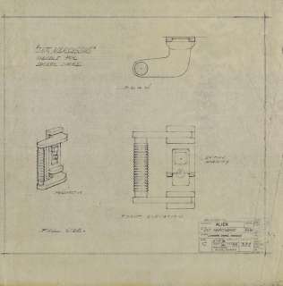 Alien & Aliens Collection Auction | Narcissus Internal Detail ’Locker Door Handle’ Production Dyeline | Propstore