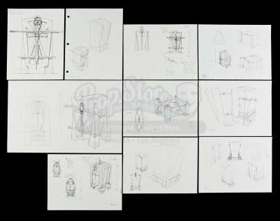 DEATH BECOMES HER (1992) - Lot 201 - Set of Hand-Drawn John Bell Potion Box Designs