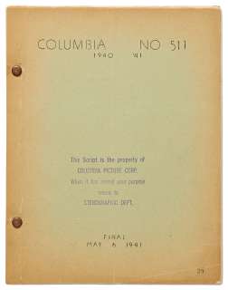 Moe Howard’s Personally Owned Script for The Three Stooges 1941 Film ’’Some More of Samoa’’ | Nate Sanders